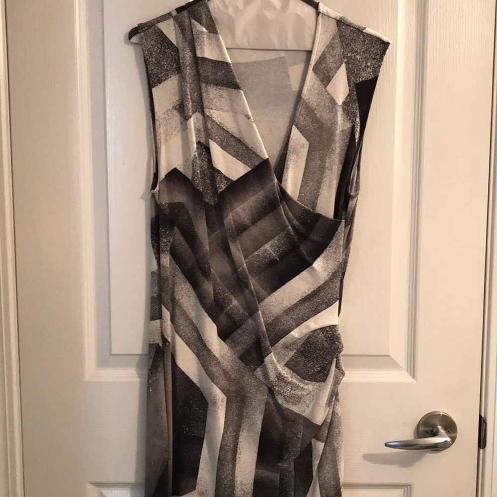 Graphic print dress from Le Chateau, size M